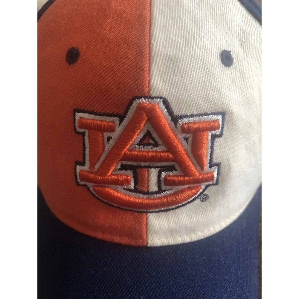 Vintage Auburn Tigers AU 90s Retro Orange Blue White Fitted 7 1/4 Zephyr Russia